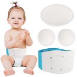 JJ Care Umbilical Hernia Belt Baby with 3 pcs Foam Compression Pads – Stretchable and Breathable Baby Belly Button Band Hernia for Newborn Umbilical Cord - fajeros para bebes recien nacidos (for 15 -22 Inches Waist)